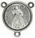 Divine Mercy Round Centerpiece - 3/4 inch   (Minimum quantity purchase is 1) 