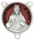 Sacred Heart of Jesus Round Centerpiece - Red Enamel, 3/4