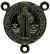St Benedict Rosary Center Piece, Gun Metal Finish - 3/4 inch *   (Minimum quantity purchase is 5)