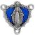 Our Lady of Grace Heart and Star Centerpiece - Blue Enamel, 15/16