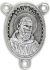 St Padre Pio Oval Centerpiece - Silver Ox, 1-1/8