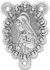Mary in Prayer / Pray for Us Center Piece with a Border of Roses - 1