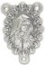 Sorrowful Mother Rose Border Oval Centerpiece - Silver Ox, 1