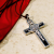 St Benedict Black Enamel Crucifix Pendant Necklace – 2