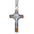 St Benedict Olivewood Inlay Crucifix Pendant – 3 1/8