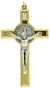 St Benedict Two Tone Crucifix Pendant - 3 1/8