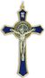 St Benedict Crucifix with Blue Enamel - 3 1/8