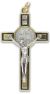 St. Benedict Straight Edge Black Border Crucifix - 3-1/8