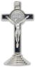 Black Metal St Benedict Tabletop Crucifix - 3-1/2
