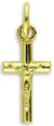 Small Round Bar Crucifix - 3/4