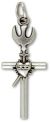 Sacred Heart Cross (Holy Spirit Dove) - 1 3/8