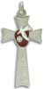  Two Color Enamel Accented Confirmation Cross 2 inch  (Minimum quantity purchase is 1)