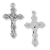  Fleur-de-lis Cut Out Design Crucifix - 2-1/16