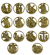 Stations of the Cross Round Plaque Set for Custom Displays – 14 Plaques, 1 1/8