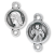 Divine Mercy Our Father Bead (Our Lady of Medjugorje) – 8mm Silver Oxidized, Made in Italy  *  (Minimum quantity purchase is 6)