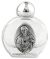 Sacred Heart of Jesus Glass Holy Water Bottle - 1.5 oz Travel Size, Made in Italy   (Minimum quantity purchase is 1)