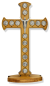 Stations of the Cross Olivewood Tabletop Crucifix – 7 1/4”, Made in Italy  (Minimum quantity purchase is 1)