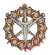 Stations of the Cross Crown of Thorns & Three Nails Wall Plaque (Wood & Colored Accents) – 4 3/4