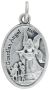  Guardian Angel / Ruega por Nosotros Medal - Silver Oxidized Die Cast - 1