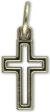 Simple Outlined Metal Cross - 11/16 inches  (Minimum quantity purchase is2)
