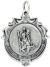 Ornate St. Christopher Medal / I Am A Catholic Notify a Priest - 1
