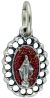  Miraculous Medal with Open Border in Red - 9/16