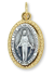 Miraculous Style Pray for Us Medal, Two Tone  - 1