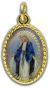  Our Lady of Grace / Cross - Color Medal with Gold Plated Finish  - 1 Inch    (Minimum quantity purchase is 2)