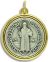  Large 1.5 Inch Two Tone St. Benedict Medal - Benedictine Monastery Designed & Made in Italy * (Minimum quantity purchase is 2)