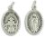 Our Lady of Guadalupe Medal 1” Oval Silver Oxidized – Niño de Atocha on Back – Made in Italy Closeout Sale *   (Minimum quantity purchase is 3)