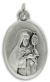 Saint Clare Patron Saint Medal - Italian Silver OX 1 inch  (Minimum quantity purchase is 2)