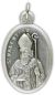 St Valentine Patron Saint Medal - Italian Silver OX 1 inch   (Minimum quantity purchase is 2)