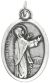 Saint Genevieve Patron Saint Medal-Italian Silver OX 1 inch  (Minimum quantity purchase is 2)