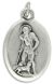  St Lazarus / Pray For Us Medal - Italian Silver OX 1 inch   (Minimum quantity purchase is 2)