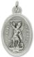   St Michael / Pray For Us Medal  - Italian Silver Oxidized - 1