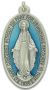 Large Blue Enamel Miraculous Medal (English) - 3 1/2
