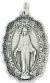 Miraculous Medal with Rose Border (Latin) - 1 3/4