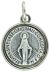   Small Round Silver Miraculous Medal - 3/4