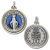  Round Silver w/ Blue Enamel Miraculous Medal  - 1