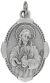 Sacred Heart of Jesus / Virgin of Mt Carmel Medal - Unique Oval Shape - 1 inch    (Minimum quantity purchase is 1)
