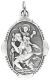  St Christopher / Pray for Us Medal - Unique Oval Shape - 1 inch    (Minimum quantity purchase is 2)