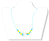  Blue and Yellow Dove Necklace with Blue Cord - Closeout Sale *   (Minimum quantity purchase is 6)