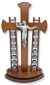 Stations of the Cross Ladder Wood Tabletop Crucifix – 13 1/2”, Made in Italy  (Minimum quantity purchase is 1)