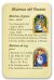 Rosary Mysteries Prayer Laminated Prayer Card - Spanish  (Minimum quantity purchase is 2)