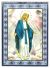   Our Lady of Grace Icon with Silver and Blue Foil on Wood - 5 1/2