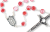  Murano Glass 8 MM Bead Rosary with Miraculous Medal Center, Red and White - 21