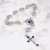 Miraculous Medal Decade Rosary Chaplet (9mm Marian Beads & Blue Enamel Accents) – Silver Oxidized, Made in Italy * (Minimum quantity purchase is 1)