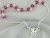  Sterling Silver Rosary Bracelet with Swarovski Crystals - Fuchsia *  (Minimum quantity purchase is 1)  