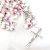 Our Lady of Fatima Rosary – 8mm Pink Floral Ceramic Beads, Made in Portugal *