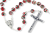 Red Cloisonné Rosary – 8mm Floral Beads, Made in Portugal